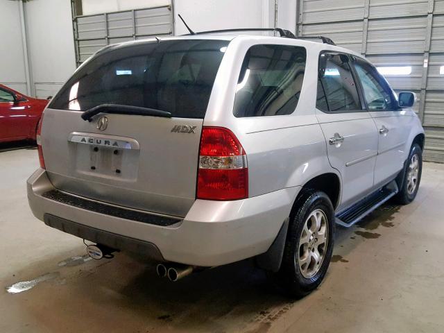 2HNYD188X2H505673 - 2002 ACURA MDX TOURIN SILVER photo 4