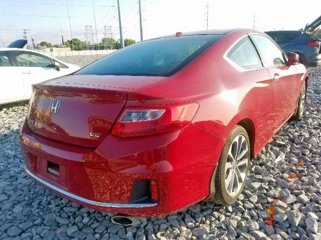 1HGCT2B81EA008467 - 2014 HONDA ACCORD EXL RED photo 4