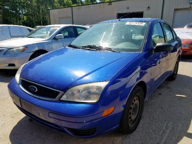 1FAFP34N15W128030 - 2005 FORD FOCUS ZX4 BLUE photo 2