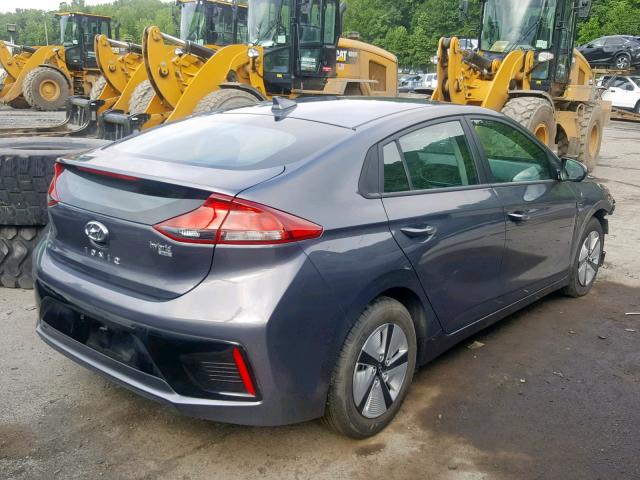 KMHC65LC0JU076063 - 2018 HYUNDAI IONIQ BLUE GRAY photo 4