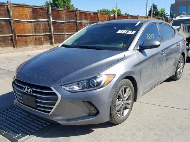 5NPD84LF4JH331606 - 2018 HYUNDAI ELANTRA SE GRAY photo 2