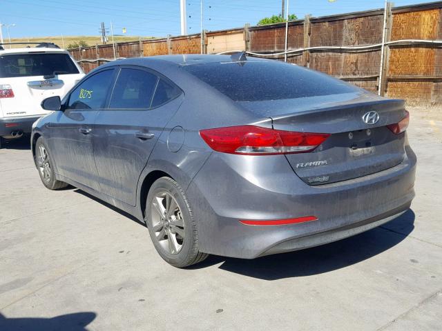 5NPD84LF4JH331606 - 2018 HYUNDAI ELANTRA SE GRAY photo 3