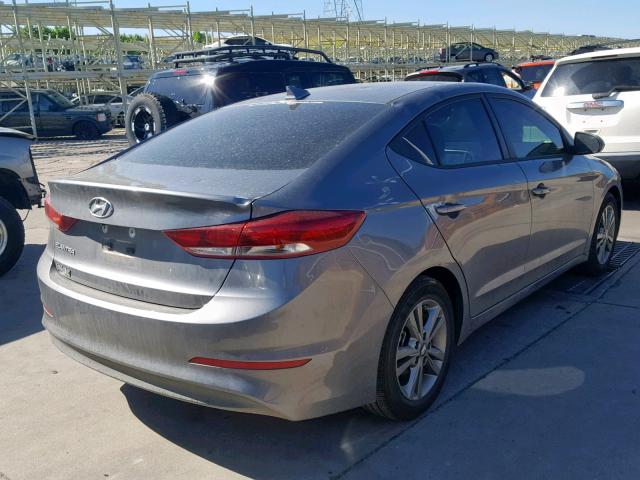 5NPD84LF4JH331606 - 2018 HYUNDAI ELANTRA SE GRAY photo 4