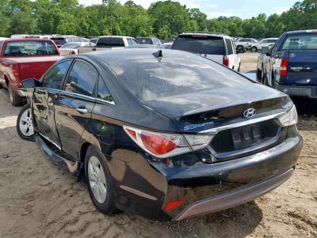 KMHEC4A46BA003225 - 2011 HYUNDAI SONATA HYB BLACK photo 3