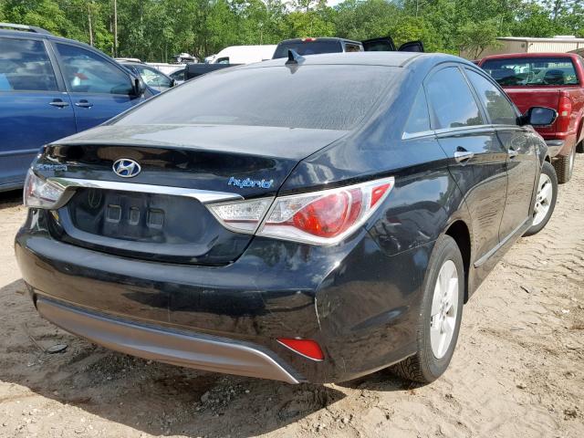 KMHEC4A46BA003225 - 2011 HYUNDAI SONATA HYB BLACK photo 4