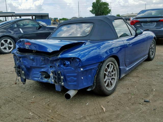 JM1NB3535X0128412 - 1999 MAZDA MX-5 MIATA BLUE photo 4