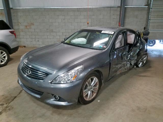 JN1CV6AR1DM768358 - 2013 INFINITI G37 GRAY photo 2