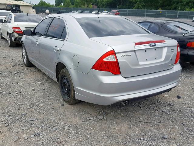 3FAHP0CG7BR336356 - 2011 FORD FUSION SEL SILVER photo 3