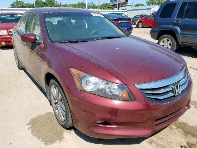 1HGCP3F87CA019359 - 2012 HONDA ACCORD EXL BURGUNDY photo 1