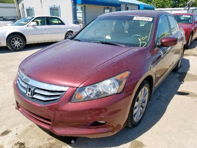 1HGCP3F87CA019359 - 2012 HONDA ACCORD EXL BURGUNDY photo 2