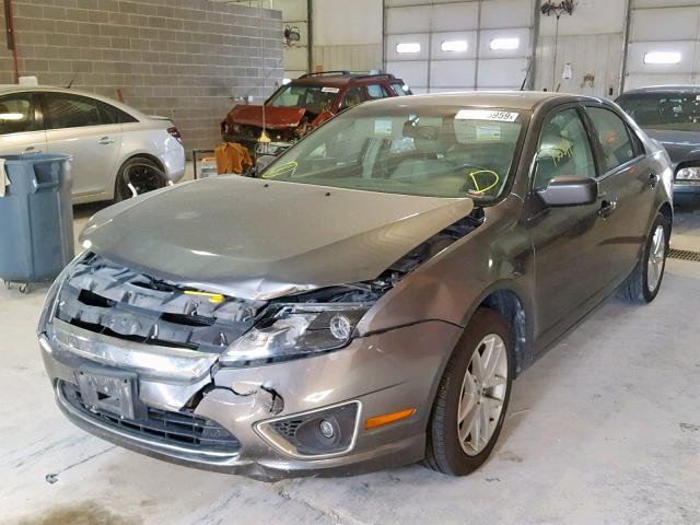 3FAHP0JG8CR418665 - 2012 FORD FUSION SEL GRAY photo 2