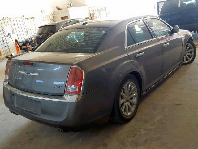 2C3CCACG9CH277303 - 2012 CHRYSLER 300 LIMITE GRAY photo 4