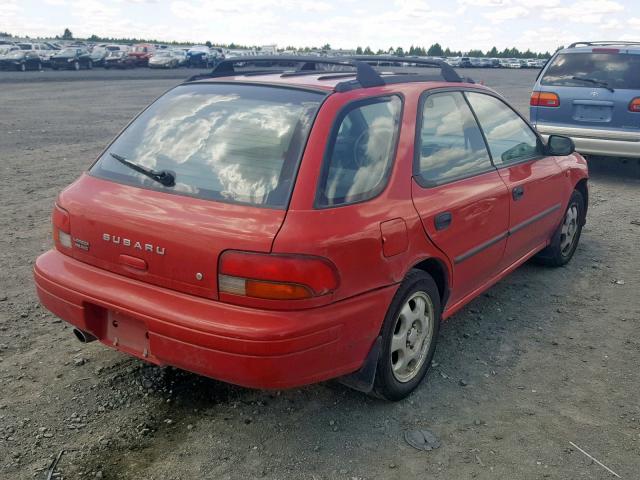 JF1GF4353WG805170 - 1998 SUBARU IMPREZA L RED photo 4