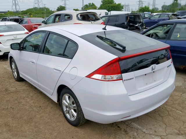 JHMZE2H74AS006037 - 2010 HONDA INSIGHT EX WHITE photo 3