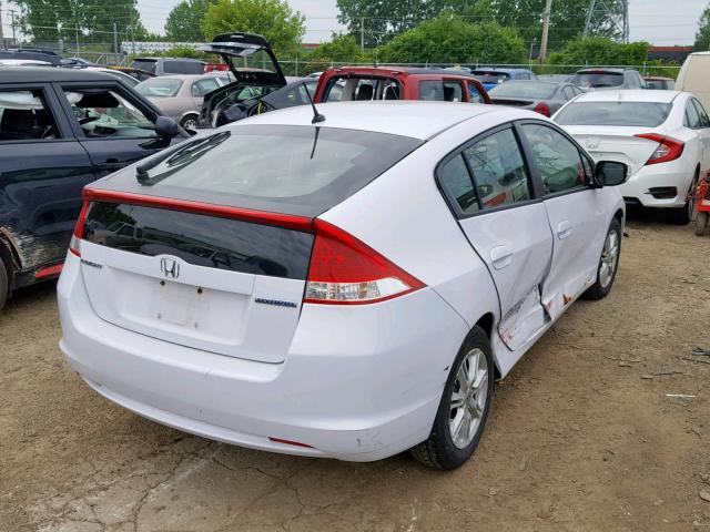 JHMZE2H74AS006037 - 2010 HONDA INSIGHT EX WHITE photo 4