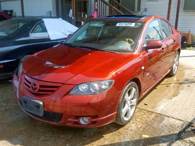 JM1BK323361487581 - 2006 MAZDA 3 S RED photo 2