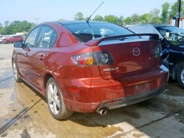 JM1BK323361487581 - 2006 MAZDA 3 S RED photo 3