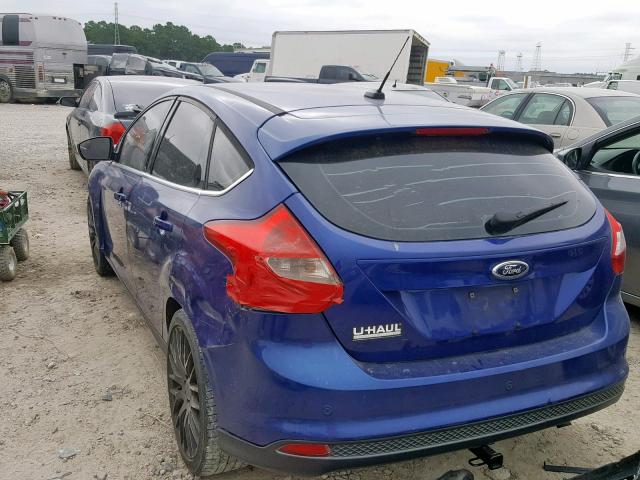 1FAHP3N25CL347245 - 2012 FORD FOCUS TITA BLUE photo 3