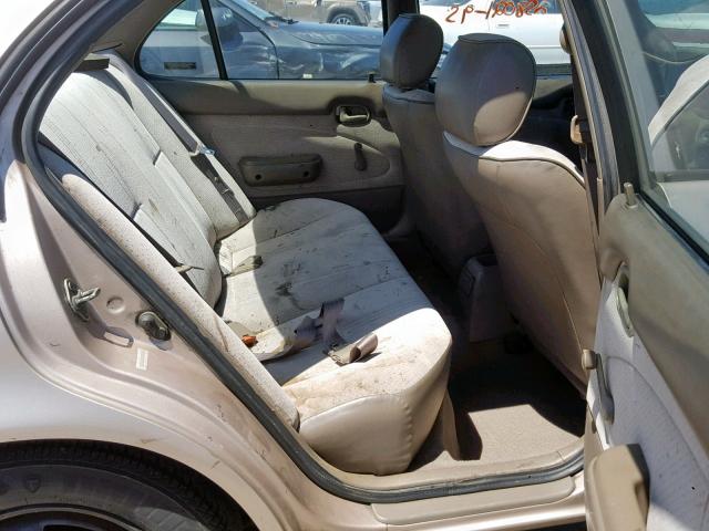 1Y1SK5269SZ063920 - 1995 GEO PRIZM BASE ოქროსფერი ფოტო 6