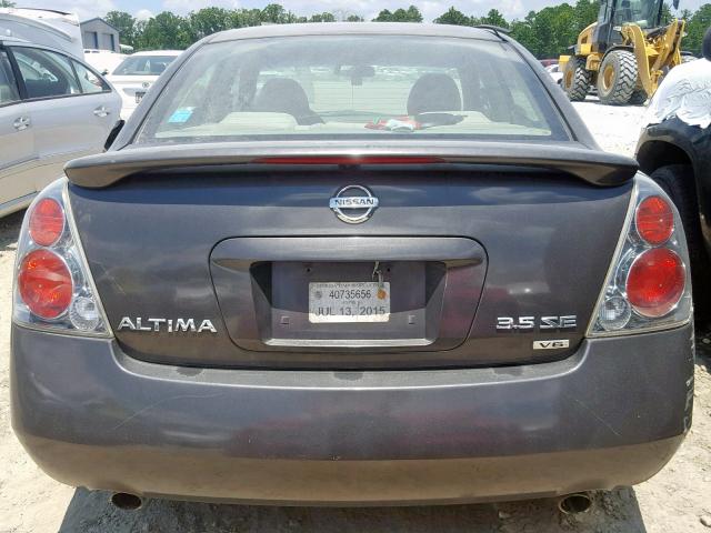 1N4BL11D05C361537 - 2005 NISSAN ALTIMA SE GRAY photo 9