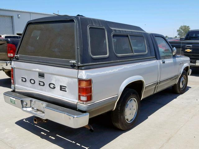 1B7GN14M2HS473594 - 1987 DODGE DAKOTA BLUE photo 4