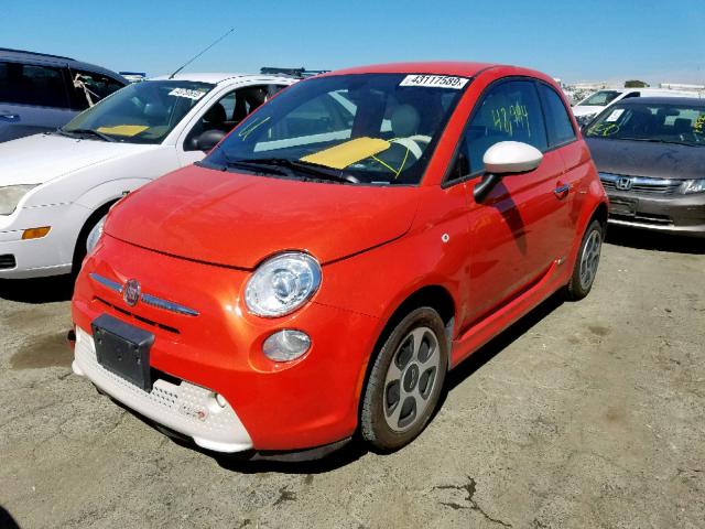 3C3CFFGE3GT144546 - 2016 FIAT 500 ELECTR ORANGE photo 2