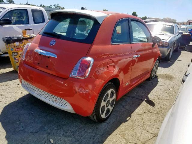 3C3CFFGE3GT144546 - 2016 FIAT 500 ELECTR ORANGE photo 4