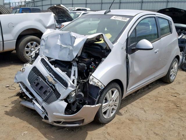 KL8CD6S96FC719110 - 2015 CHEVROLET SPARK 1LT SILVER photo 2