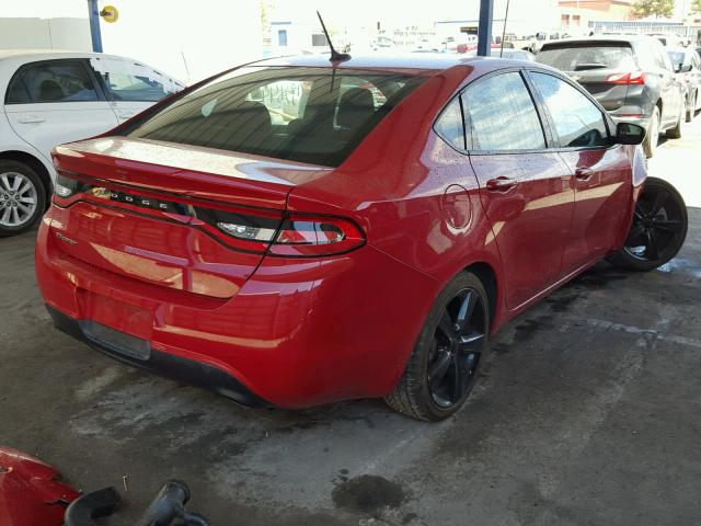 1C3CDFBB8FD112571 - 2015 DODGE DART SXT RED photo 4