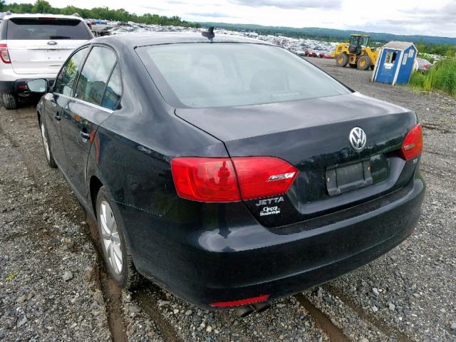 3VWD17AJ0EM390209 - 2014 VOLKSWAGEN JETTA SE BLACK photo 3