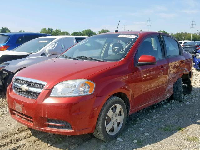 KL1TD5DE8AB120288 - 2010 CHEVROLET AVEO LS MAROON photo 2