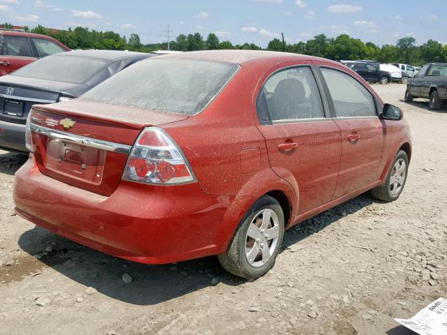 KL1TD5DE8AB120288 - 2010 CHEVROLET AVEO LS MAROON photo 4