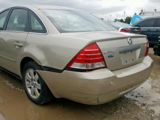 1MEFM41145G601597 - 2005 MERCURY MONTEGO LU TAN photo 9