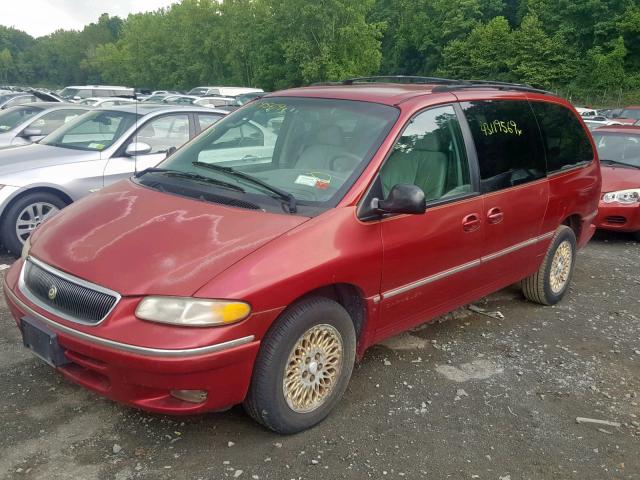 1C4GP64L7VB309638 - 1997 CHRYSLER TOWN & COU RED photo 2