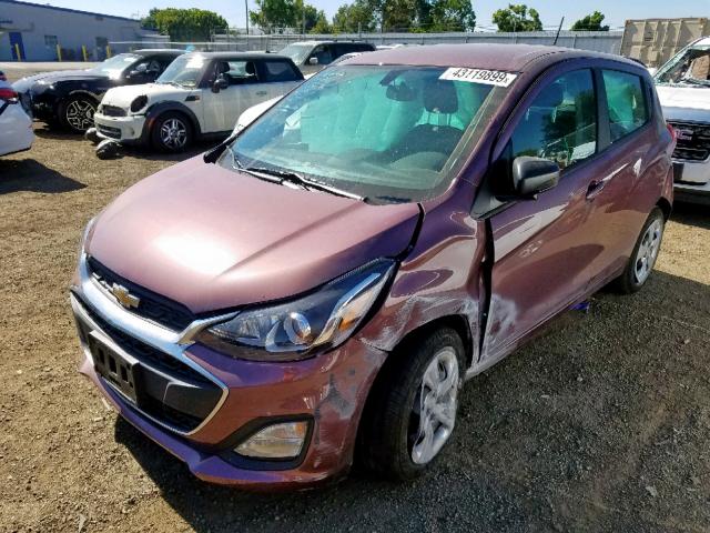 KL8CB6SA2KC725920 - 2019 CHEVROLET SPARK LS PURPLE photo 2