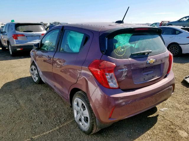 KL8CB6SA2KC725920 - 2019 CHEVROLET SPARK LS PURPLE photo 3