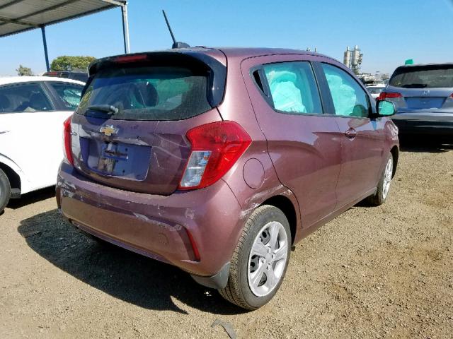 KL8CB6SA2KC725920 - 2019 CHEVROLET SPARK LS PURPLE photo 4