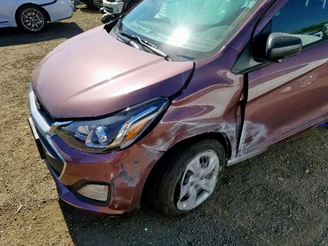 KL8CB6SA2KC725920 - 2019 CHEVROLET SPARK LS PURPLE photo 9