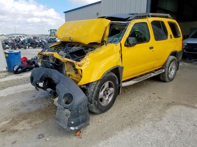 5N1ED28TX2C508932 - 2002 NISSAN XTERRA XE YELLOW photo 2