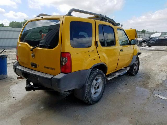 5N1ED28TX2C508932 - 2002 NISSAN XTERRA XE YELLOW photo 4