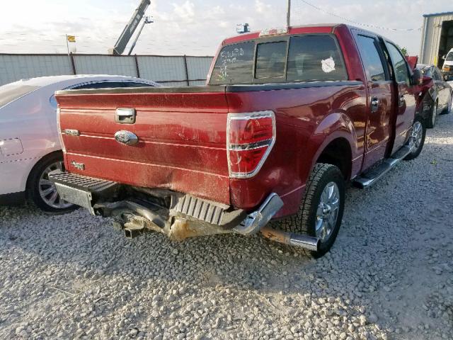 1FTFW1CTXEKF90224 - 2014 FORD F150 SUPER RED photo 4