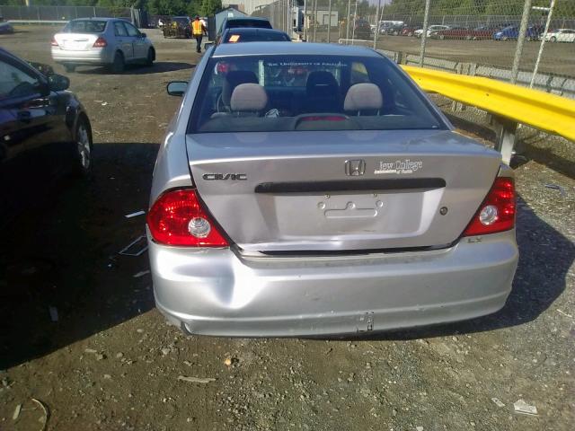 1HGEM22124L038783 - 2004 HONDA CIVIC DX V SILVER photo 9