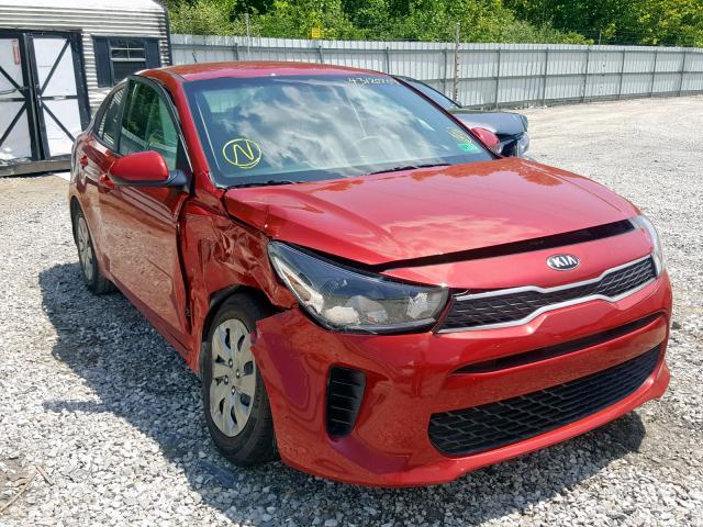 3KPA24AB7KE203676 - 2019 KIA RIO S RED photo 1