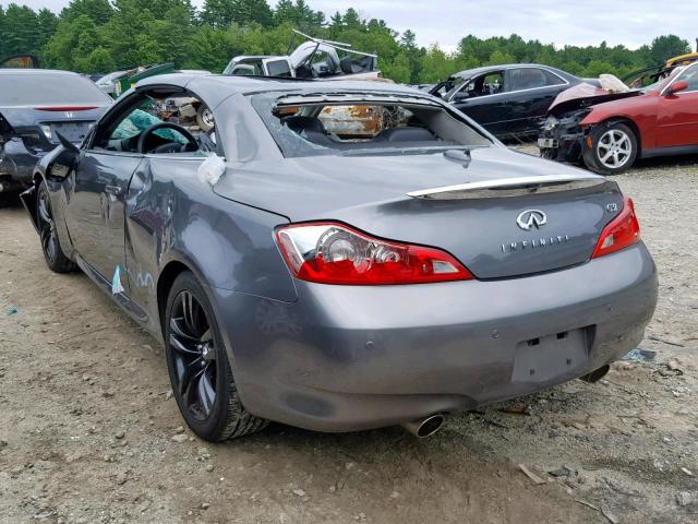 JN1CV6FE0AM353985 - 2010 INFINITI G37 BASE GRAY photo 3