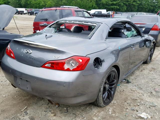 JN1CV6FE0AM353985 - 2010 INFINITI G37 BASE GRAY photo 4