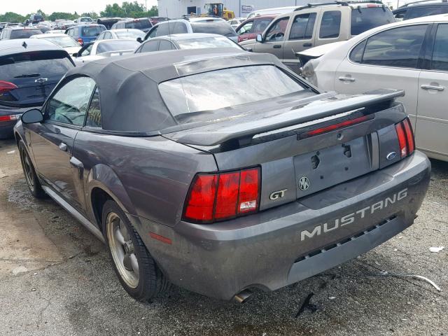 1FAFP45X03F322454 - 2003 FORD MUSTANG GT GRAY photo 3