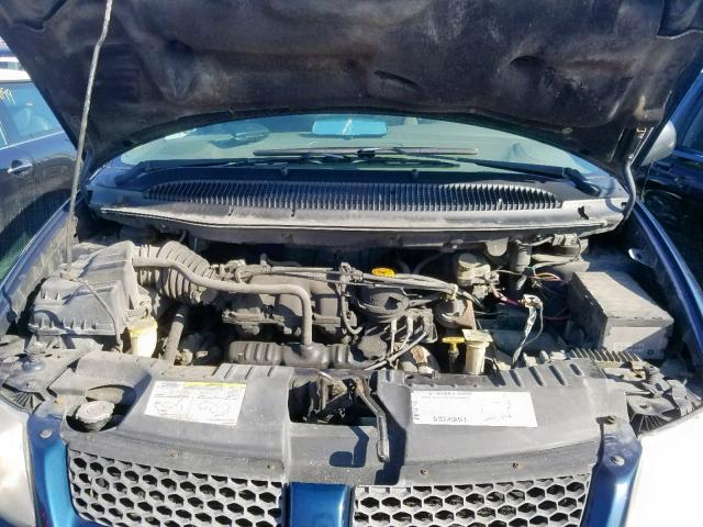 1B4GP25R62B575513 - 2002 DODGE CARAVAN SE BLUE photo 7