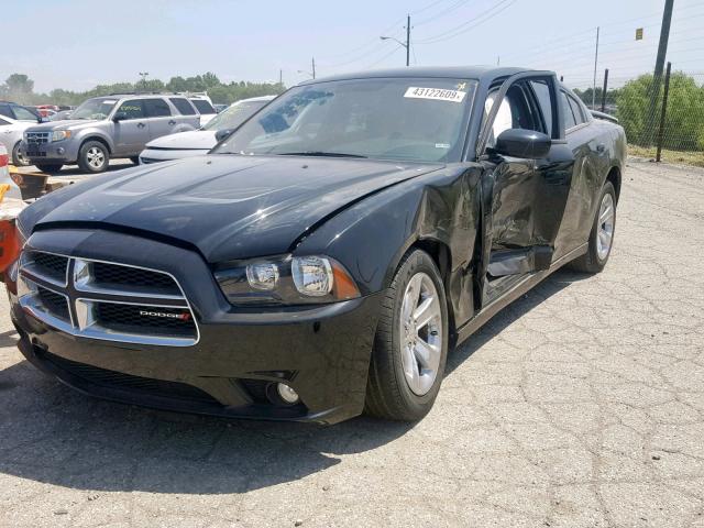 2C3CDXHG2DH502199 - 2013 DODGE CHARGER SX BLACK photo 2