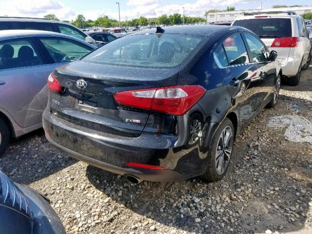 KNAFX4A8XG5475201 - 2016 KIA FORTE EX BLACK photo 4