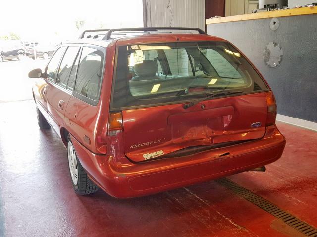 3FALP15P6VR133122 - 1997 FORD ESCORT LX RED photo 3